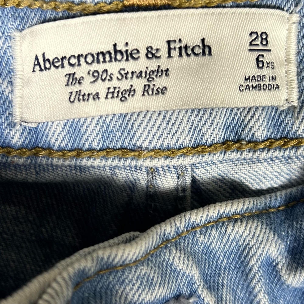 Abercrombie&Fitch Jeans Womens 28/6XS The 90s Straight Ultra High Rise Denim - Picture 6 of 7